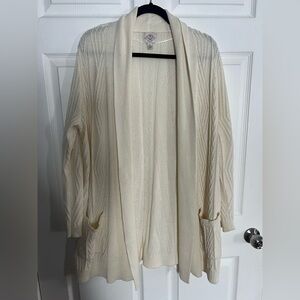 St. John's Bay Cream Cardigan Sweater